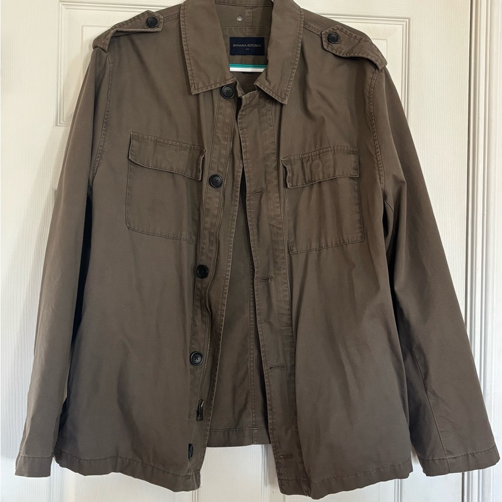 VINTAGE XL Banana Republic Olive Button-Up Jacket